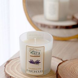 Tara Enlightening World Patchouli Single Wick Frosted Glass Jar Candle With Wooden Lid-48