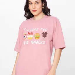 HAUTEMODA Women Typography Printed Applique T-shirt-image-14