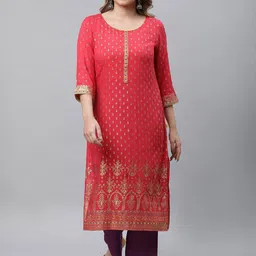 AURELIA Women Geometric Printed Kurta-image-51