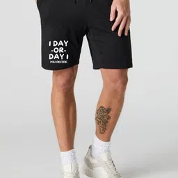 FABSTIEVE Men Graphic Printed Regular Fit Mid -Rise Cotton Shorts-image-32