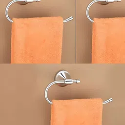 Plantex Silver-Toned 3 Stainless Steel Towel Holder-image-66