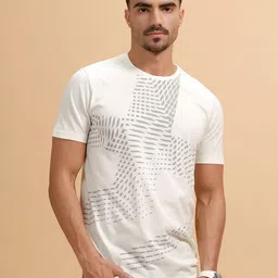 WROGN Abstract Printed Round Neck T-shirt-image-61