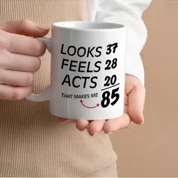 ARTBUG White Printed Ceramic Glossy Core Set of Cups and Mugs image 2