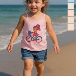 CORTICA Girls Pack Of 6 Printed Cotton Camisole-image-43