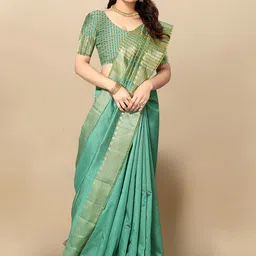 Moda Rapido Woven Design Zari Silk Blend Kanjeevaram Saree-picture-50