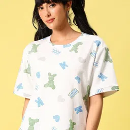 V-Mart Printed Short Sleeves Round Neck T-shirt-image-68