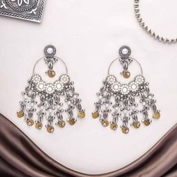 EVERSTYLISH Sanjoya Shells, Beads & Coins Embroidered Earrings-25