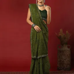 all about you Ethnic Motifs Embroidered Beads and Stones Saree-picture-22