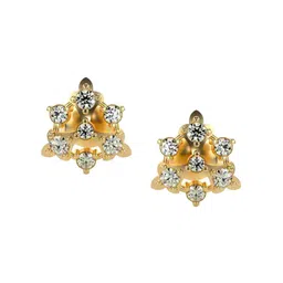 VALANOVA Women 14 Kt Hallmarked Gold Lab Grown 0.4 CT Diamond Earrings 1.53 gm-picture-15
