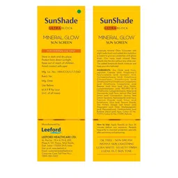 Leeford Sunshade Mineral Glow Sunscreen With SPF -50 PA ++ UVA + UVB - 30ml image 2