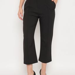Camey Women Relaxed Straight Fit High-Rise Pleated Trousers-image-64