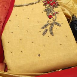 HERE&NOW Embellished Unstitched Dress Material-image-67
