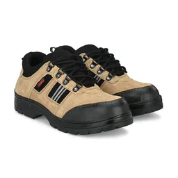 Ozarro Men Colourblocked Suede Steel Toe Safety Shoes-image-52