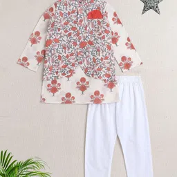 The Magic Wand Boys Ethnic Motifs Printed Regular Pure Cotton Kurta with Pyjamas-49