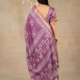 KALINI Printed Zari Block Print Saree image 5