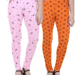 100LUCK Girls Multicoloured Leggings-46
