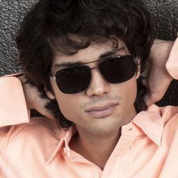 Ted Smith Unisex Grey Lens & Black Aviator Sunglasses with Polarised and UV Protected Lens-9
