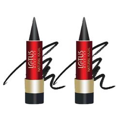 LOTUS Make-up Set Of 3 Natural Smudge Proof Kajal With Botanical Extracts - Black image 2