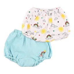 Nuluv Infant Girls Pack Of 2 Printed Pure Cotton Boxer Style Briefs NLINFGB2008-ON-6M-image-88