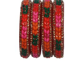 Unique dream Set Of 4 Glass Stone-Studded Bangles-image-71