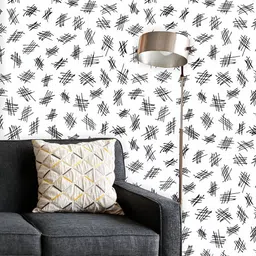 ArtzFolio Printed UV-Resistant Anti-Bacterial Hand Drawn Lattice Peel & Stick Wallpaper-image-10