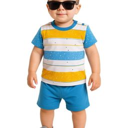 Cdeck Boys Blue & White T-shirt with Shorts-picture-15