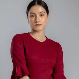 Redamancii Women Vertical Striped Round Neck Top-picture-56