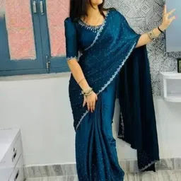 Florence Embellished Beads and Stones Pure Georgette Saree-picture-14