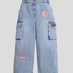 Tiny Girl Girls Regular Fit Mid-Rise Clean Look No Fade Non Stretchable Jeans-image-80