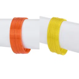 1ST TIME Set Of 24 Orange Alloy Bangles-picture-30