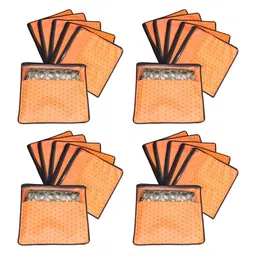 prettykrafts Orange Set of 6 Regular Drawer Organiser Organisers-64