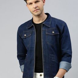 VOXATI Men Washed Longline Denim Jacket Embroidered-picture-7