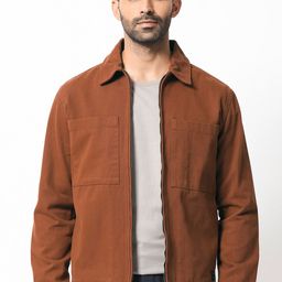 RARE RABBIT Men Alfero Spread Collar Cotton Tailored Shacket-image-8