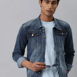 VOXATI Men Blue Washed Denim Jacket-picture-48