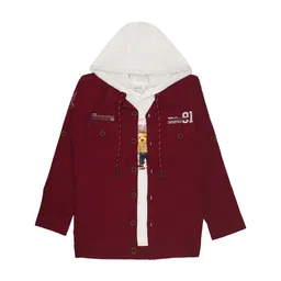 CAVIO Boys Spread Collar Lightweight Tailored Cotton Jacket with T-Shirt-image-46