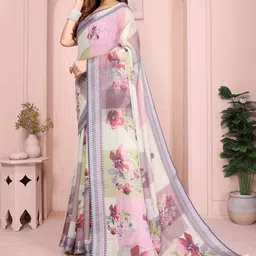 SUVIKAS CREATION Floral Printed Saree image 4