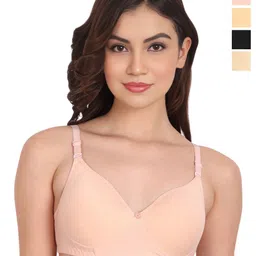Liigne Women Pack Of 4 Full Coverage Lightly Padded Bra-picture-52