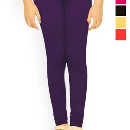Tik Tok WEARS Girls Pack Of 5 Mid-Rise Churidar Length Leggings-54