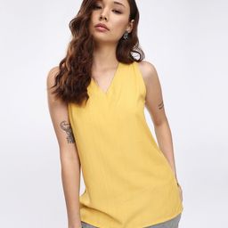 Anouk Rustic V-Neck Vertical Striped Straight Kurti-picture-8