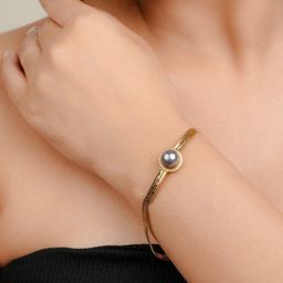 Zeraki Jewels Gold-Plated Stainless Steel Artificial Stones Studded Wraparound Bracelet-image-56