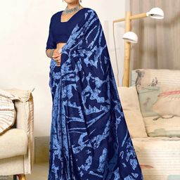 PEENGAX Block Printed Pure Cotton Designer Saree-image-67