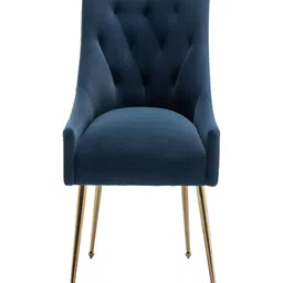 nestroots Blue Glamorous Velvet Dining Chair-image-15