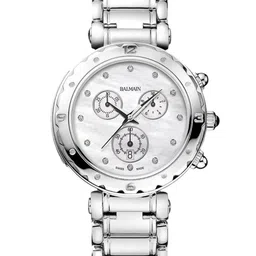Balmain Women Patterned Dial & Stainless Steel Bracelet Style Straps Analogue Watch-image-62