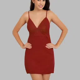 Samvar Women Maroon Baby Dolls-picture-29