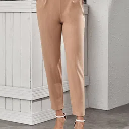 DTR FASHION Women Textured Pleated Trousers-picture-36