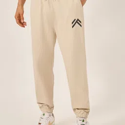 Styli Men Oversized Fit Jogger With Minimal Print In Cotton Terry-image-75