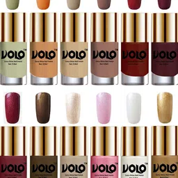 VOLO Set Of 12 Extra Shine Nail Polish- 9.9ml Each- Combo-No-90-25