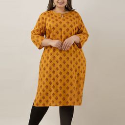 Fashion Zest Ethnic Motifs Printed Straight Plus Size Kurta-picture-14