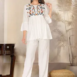 MARISY Embroidered Tunic With Trouser Co-Ords-picture-6