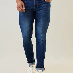 TIM PARIS Men Skinny Fit Low Distress Heavy Fade Jeans-image-99